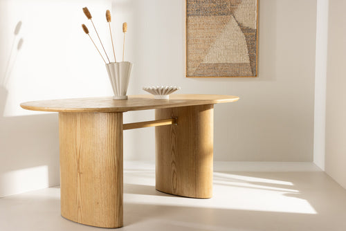 Rebellenclub Eetkamertafel Bygstad - 180 x 75 cm - Naturel - vtwonen shop