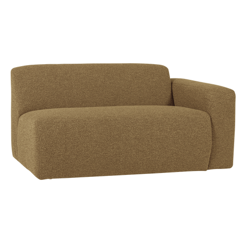 WOOOD 1,5-zits bank arm rechts Mojo Base - Bouclé - Geel/Bruin - 74x145x97