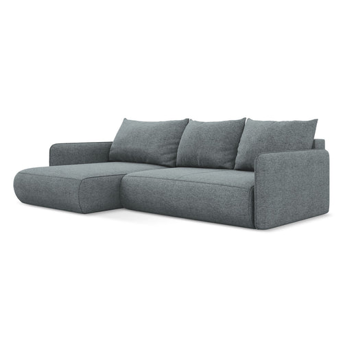 LaMiaSofa hoekbank links Palermo - chenille stof - jeans - 240x148x86