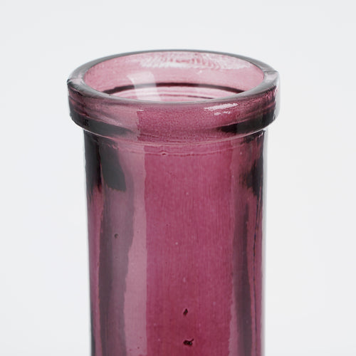 Mica Decorations Rioja Fles Vaas - H50 x Ø15 cm - Gerecycled Glas - Bordeaux