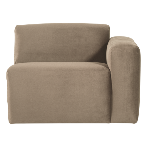 WOOOD 1-zits bank arm rechts Mojo Base - Velvet - Khaki - 74x105x97