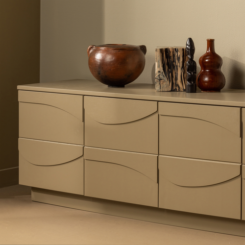 WOOOD tv-meubel Teo - Grenen - Mud - 52x180x40