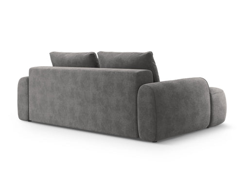 Cosmopolitan Design Slaapbank met opbergdoos Linz 4-zits, flueel grijs - 100x250x84cm