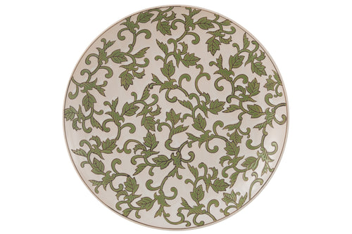J-Line decoratie Bord Yezi - porselein - groen/wit