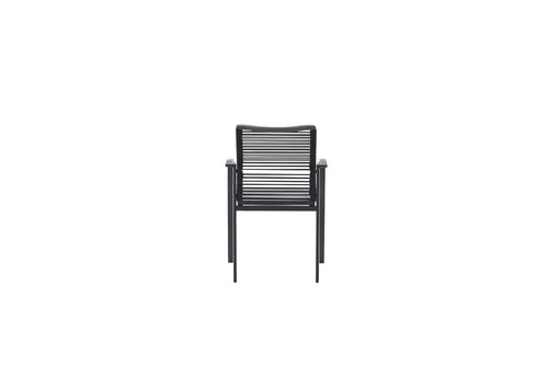 Cosmo dining fauteuil - rope donkergrijs - gevuld textileen