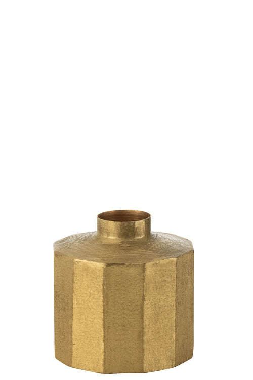 J-Line vaas Vierkant - metaal - goud - small - Ø 30 cm