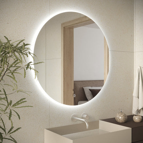 LOMAZOO badkamerspiegel Atlanta - met LED verlichting - rond - 70 cm