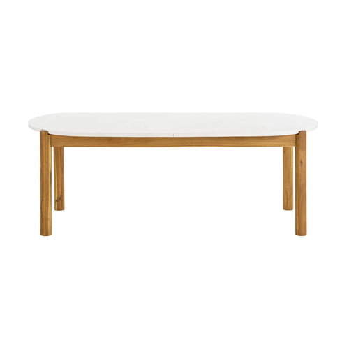 Artichok Teresa houten tuintafel naturel met terazzo blad -  210 x 95 cm