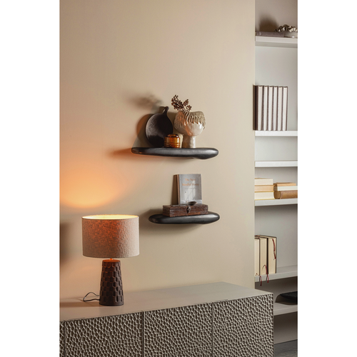 WOOOD wandplank Rock - Aluminium - Zwart - 7x60x13 - vtwonen shop