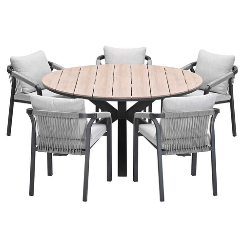 Garden Impressions tuinset Tarera - Tulli - taupe - Ø148x75 cm - 6-delig