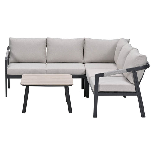 Garden Impressions Loungeset Milou hoek 4-delig - donker grijs
