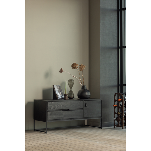 WOOOD tv-meubel Silas - Grenen - Blacknight - 55x120x44