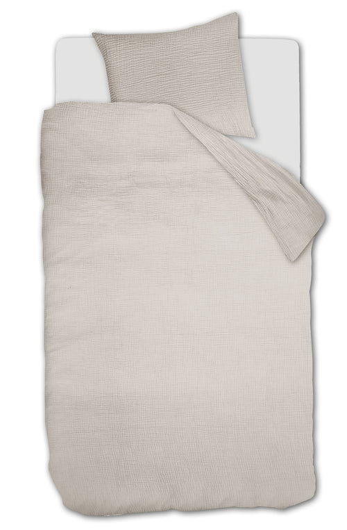 vtwonen Dekbedovertrek Gentle Embrace - 140 x 200/220 cm - Zand