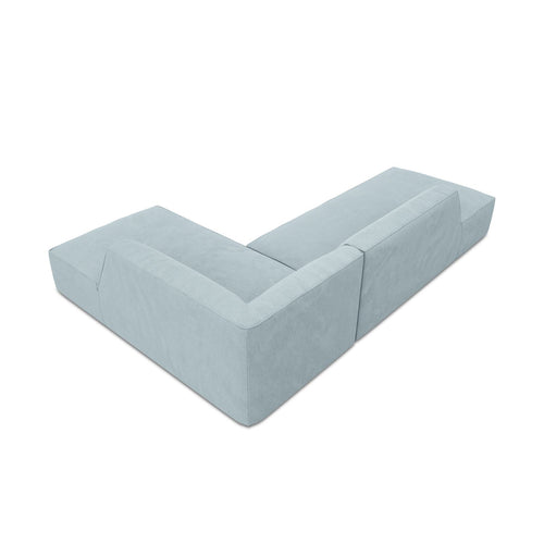 Cosmopolitan Design - Modulaire hoekbank rechts Siena 4-zits, ribfluwelen lichtblauw - 180x273x69cm