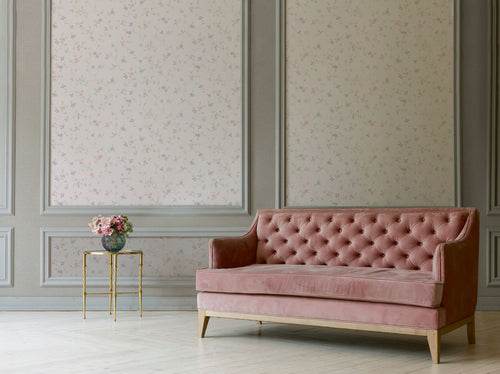 Livingwalls behang bloemmotief beige, roze en blauw - 53 cm x 10.05 m - AS-390712