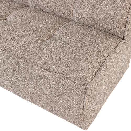 vtwonen eetbankje met rugleuning Cluster - Bouclé - Khaki Bruin - 82x105x95