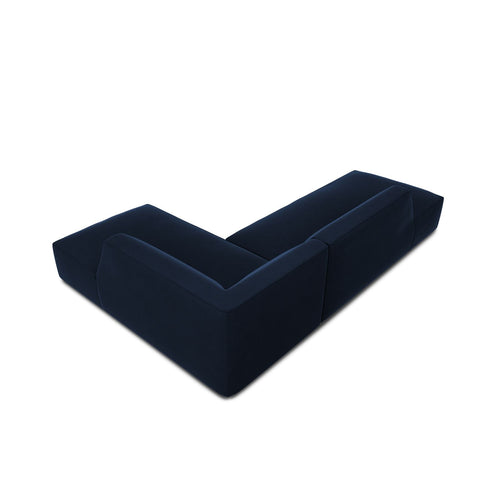Cosmopolitan Design - Modulaire hoekbank rechts Siena 4-zits, flueel koningsblauw - 180x273x69cm