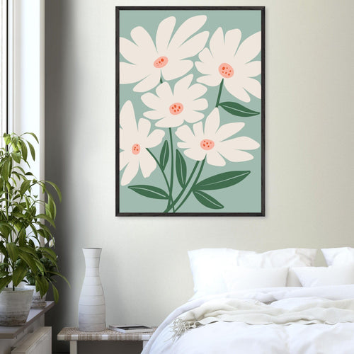 Artfulprints Poster Boho – Joyful petals   - 70x100 cm - Wit