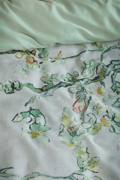 Beddinghouse x Van Gogh Museum Blossom dekbedovertrek - Lits-Jumeaux XL - 260x200/220 cm - Grijs - vtwonen shop