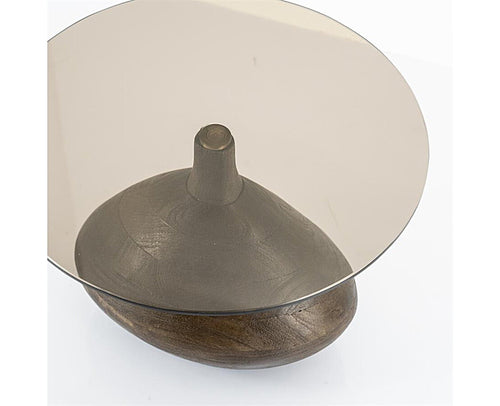 FurniLux Side table Bond  - brown - 50x50x11 cm / 41x41x27 - vtwonen shop