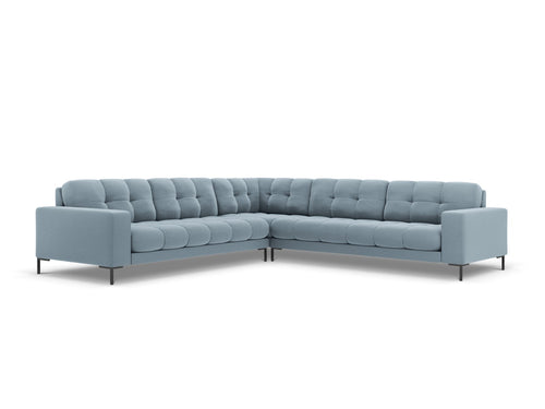 Cosmopolitan Design Symmetrische hoekbank Bali 6-zits, flueel, lichtblauw - 256x256x75cm