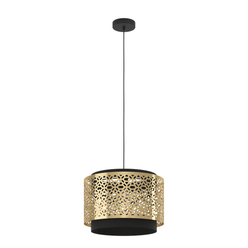 EGLO hanglamp Sandbach - e27 - ø 42 cm - zwart/goud - staal - vtwonen shop