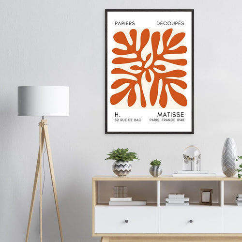 Artfulprints Poster Matisse - Deep ocean orange   - A4 21x29.7 cm - Oranje