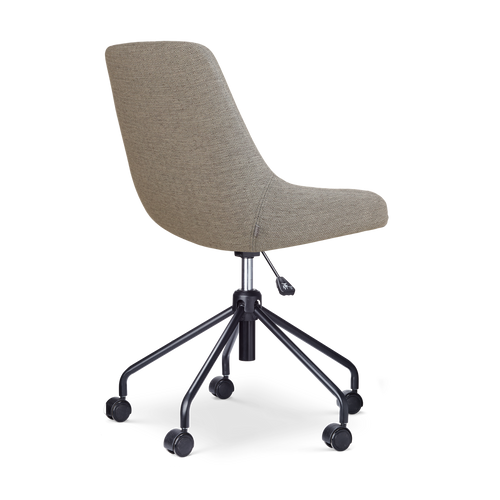 Nolon Nout-Isa Bureaustoel Warm Grijs - Stof - Zwart Onderstel - vtwonen shop