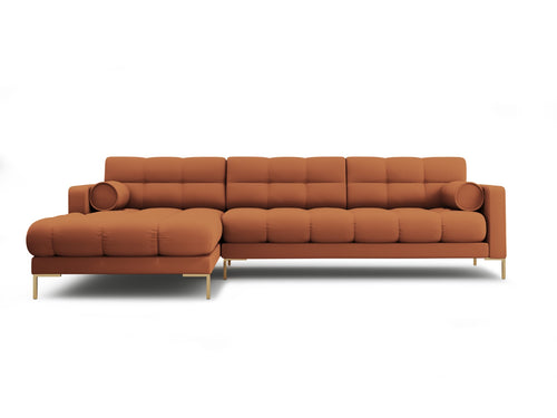 Cosmopolitan Design linker hoekbank Bali 5-zits, structurele stof, baksteen - 185x293x75cm