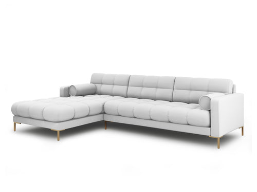 Cosmopolitan Design linker hoekbank Bali 5-zits, structurele stof, lichtgrijs - 185x293x75cm