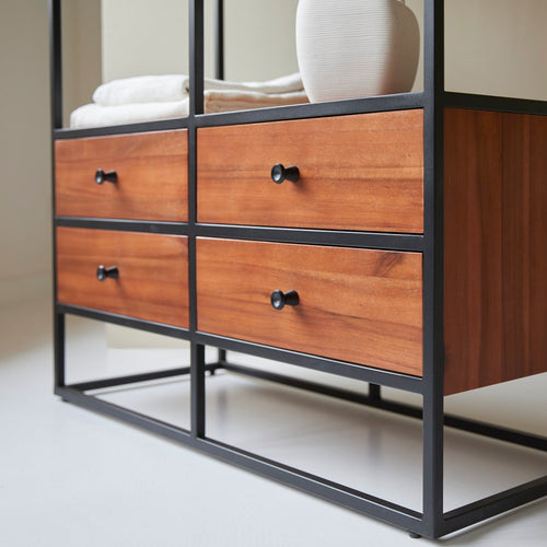 Tikamoon Boekenkast van massief acacia en metaal - Naturel - vtwonen shop