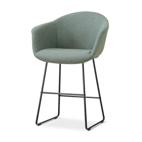 Nolon Nino-Otis Barkruk Saliegroen - Zwart Onderstel - 65 Cm