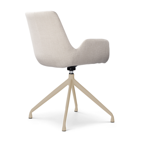 Nolon Nola-Eef draaibare eetkamerstoel beige beige onderstel