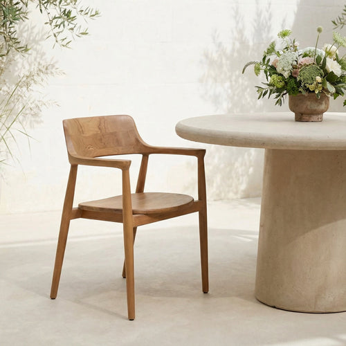 DÉJA Living Tuinstoel Luca - Naturel Hout - Set van 2