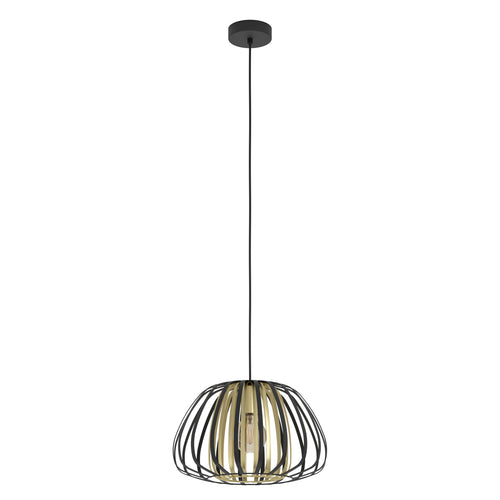 EGLO hanglamp Encinitos - e27 - ø 37,5 cm - zwart/goud - vtwonen shop