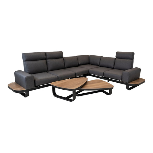 Lesli Living loungebank Zanzibar - antraciet - 102x80x35cm