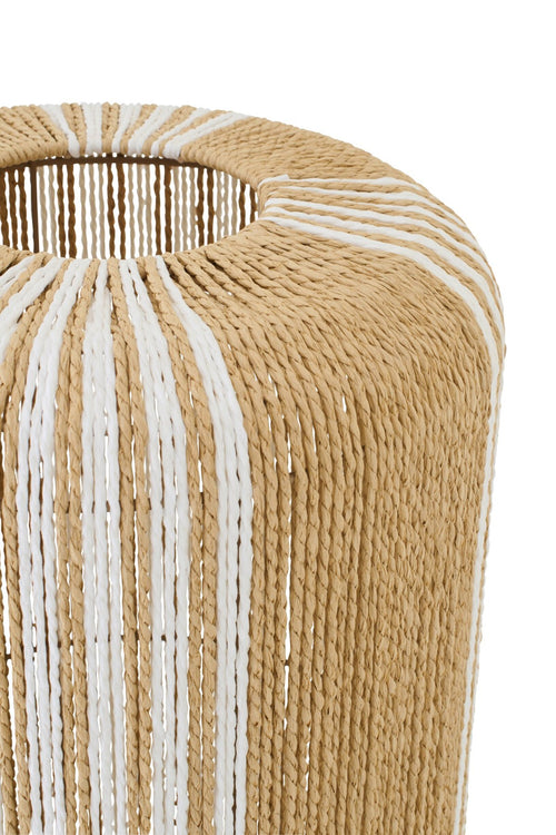 J-Line lamp Touw Cilinder - metaal - wit/naturel - large