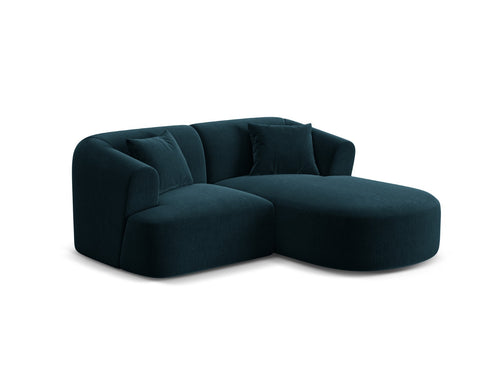 Cosmopolitan Design Modulaire hoekbank rechts Campi 3-zits, flueel diepe olie - 156x180x70cm