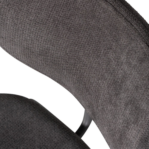 WOOOD eetkamerstoelen Link - Polyester - Bruin/Grijs - Set van 6