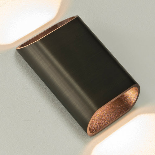 Artdelight Wandlamp Diaz S - Donker Antiek Brons
