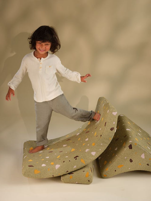 Wigiwama Terrazzo Moon Chair - Groen - vtwonen shop