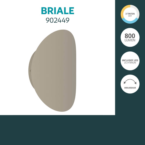 EGLO wandlamp buiten Briale zand