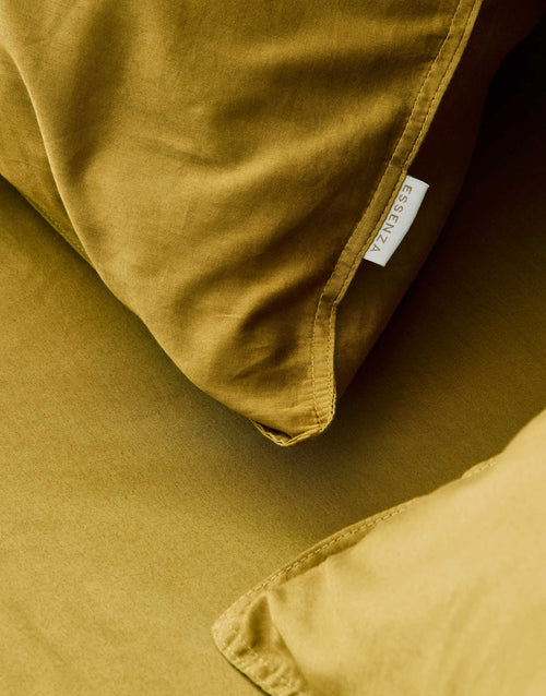 Essenza Minte dekbedovertrek - Tweepersoons – 200x200/220 cm - Olive