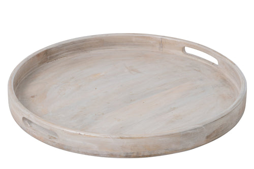 J-Line plateau - hout - wit