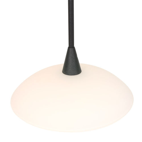 Steinhauer hanglamp tallerken - 3 lichts - 18x 160 cm - zwart