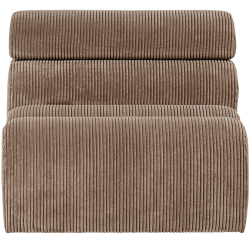 WOOOD 1-zits element bank Novi - Ribstof - Taupe - 86x82x113