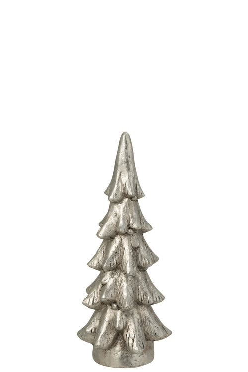 J-Line decoratie kerstboom Ronde - magnesium - zilver - small - vtwonen shop