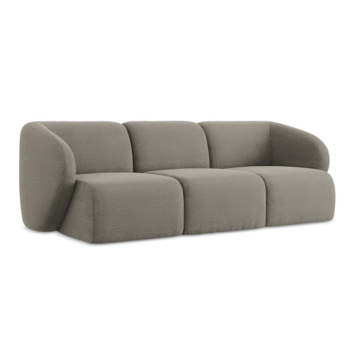 LaMiaSofa 3-zits bank Cervo - bouclé - grijs - 244x94x75