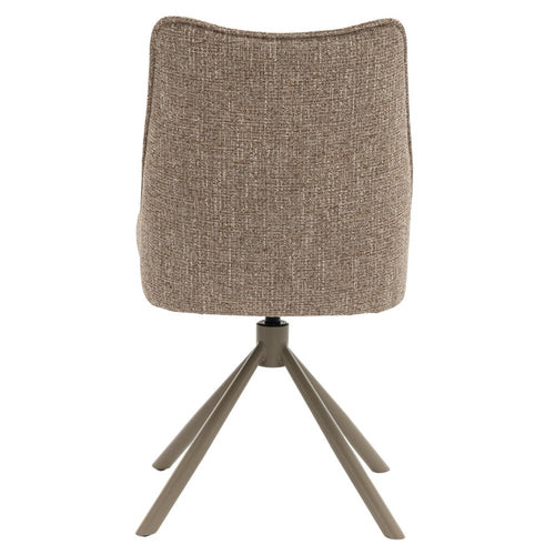 DÉJA Living Eetkamerstoel Meau - Taupe/Taupe - Draaibaar - Set van 2 - vtwonen shop