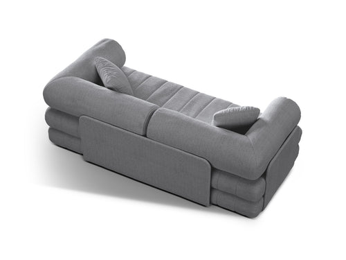 Cosmopolitan Design Converteerbare bank Kemi 3-zits, boucle grijs - 95x206x70cm